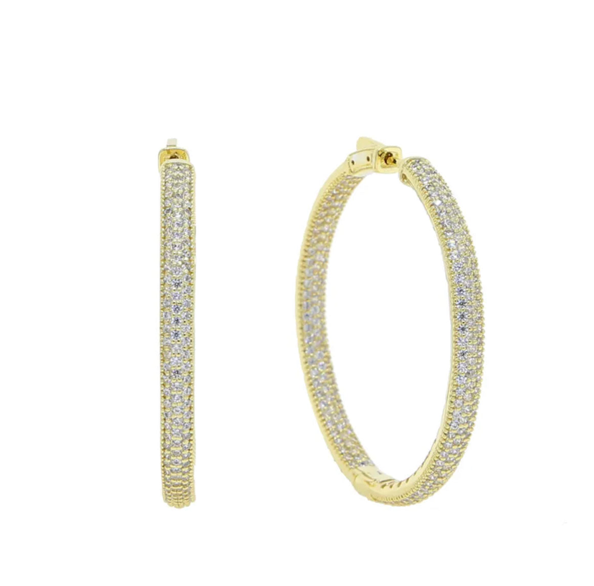 Large Diamond Hoops