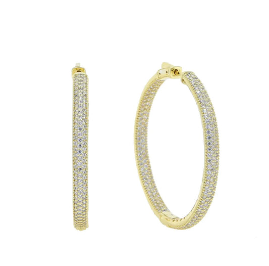 Large Diamond Hoops