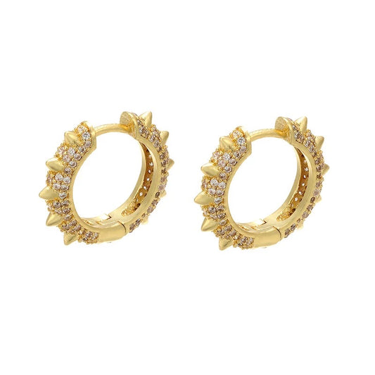 Gold Diamond Spike Huggies