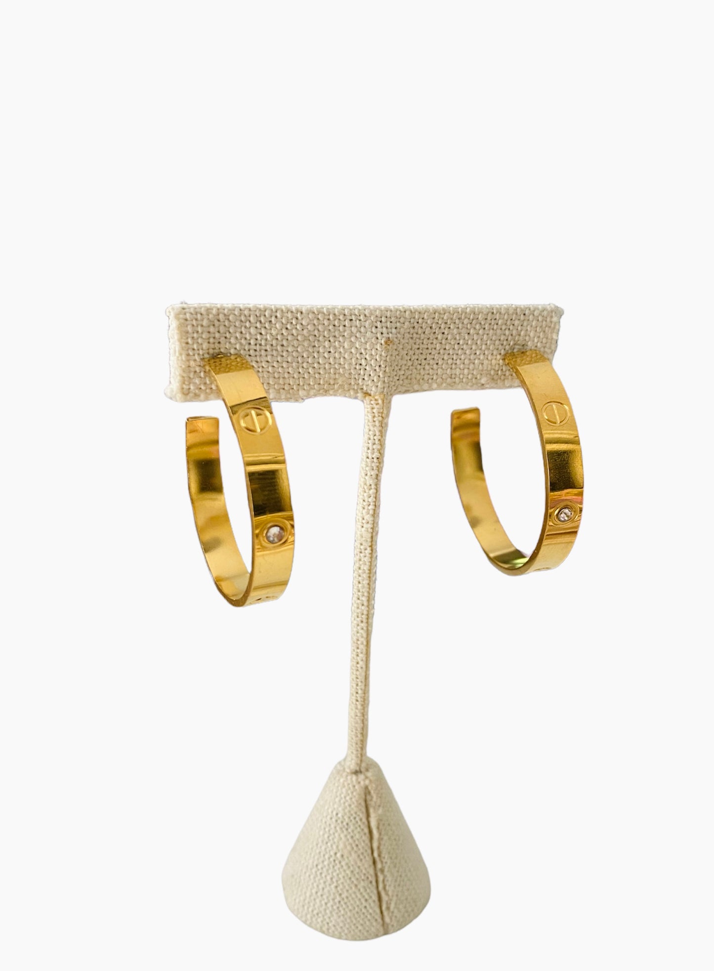 Luxe love gold hoops