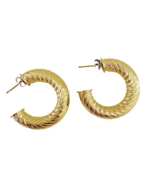 Gold Tube Hoops