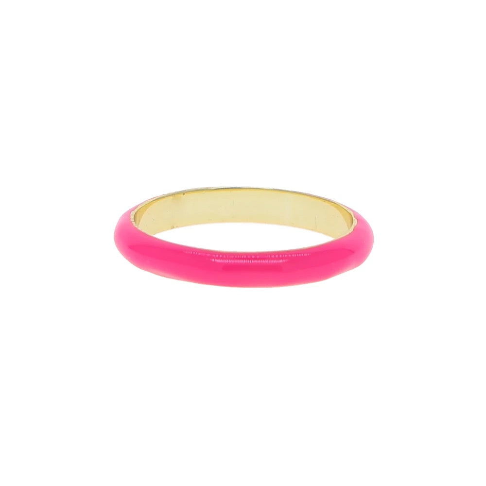 Pink enamel ring