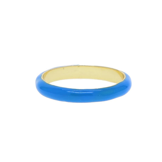 Blue enamel ring