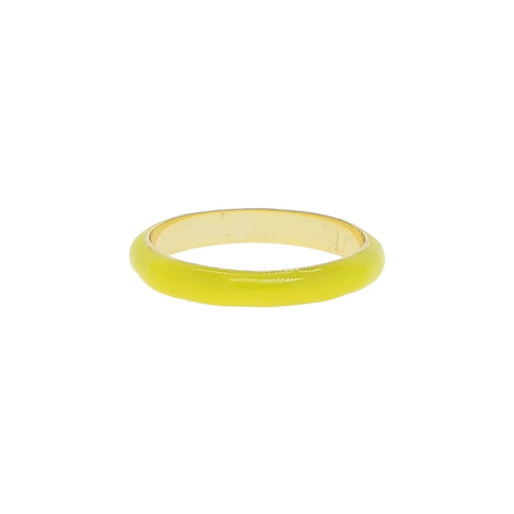 Yellow enamel ring